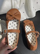 LBSFY  -  Kawaii Cute Girl Lolita Shoes Japanese Women Shoes Bowknot Round-toe Loli Shoes Jk Girls Flat Tea Party Sweet Shoe